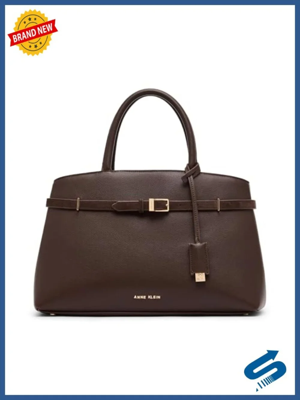 Large Satchel with Convertible Strap, Snap Closure, 1 Compartment